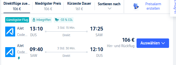 DEAL! Flüge von Düsseldorf nach Istanbul für nur 106 €